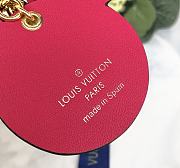 Louis Vuitton Mickey Mouse Pendant Rose Red Bag Charm And Key Holder - 3