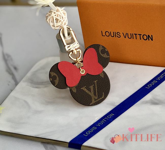 Louis Vuitton Mickey Mouse Pendant Red Bag Charm And Key Holder - 1