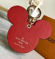 Louis Vuitton Mickey Mouse Pendant Red Bag Charm And Key Holder - 4