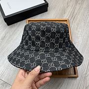 Gucci Bucket Hat Printed Imitation Denim Black - 1