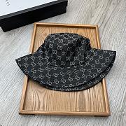 Gucci Bucket Hat Printed Imitation Denim Black - 3