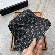 Gucci Bucket Hat Printed Imitation Denim Black - 2