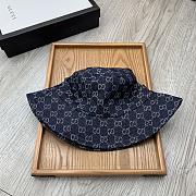Gucci Bucket Hat Printed Imitation Denim Blue - 4