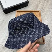 Gucci Bucket Hat Printed Imitation Denim Blue - 3