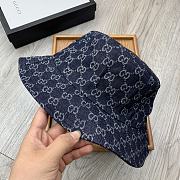 Gucci Bucket Hat Printed Imitation Denim Blue - 5
