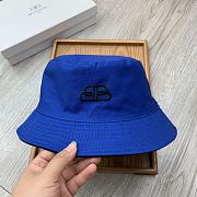 Balenciaga Double-sided Embroidery Bucket Hat Blue - 1