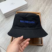Balenciaga Double-sided Embroidery Bucket Hat Blue - 5