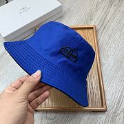 Balenciaga Double-sided Embroidery Bucket Hat Blue - 4