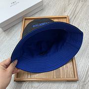 Balenciaga Double-sided Embroidery Bucket Hat Blue - 3