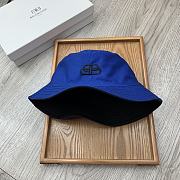 Balenciaga Double-sided Embroidery Bucket Hat Blue - 2