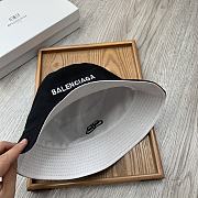 Balenciaga Double-sided Embroidery Bucket Hat White - 5