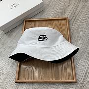 Balenciaga Double-sided Embroidery Bucket Hat White - 4