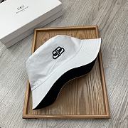 Balenciaga Double-sided Embroidery Bucket Hat White - 3