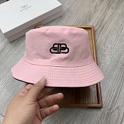 Balenciaga Double-sided Embroidery Bucket Hat Pink - 1