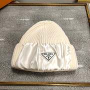 Prada Beanie Hat White  - 1