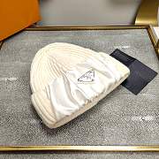 Prada Beanie Hat White  - 5