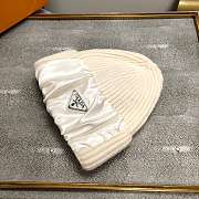 Prada Beanie Hat White  - 4