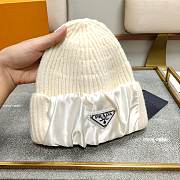Prada Beanie Hat White  - 3