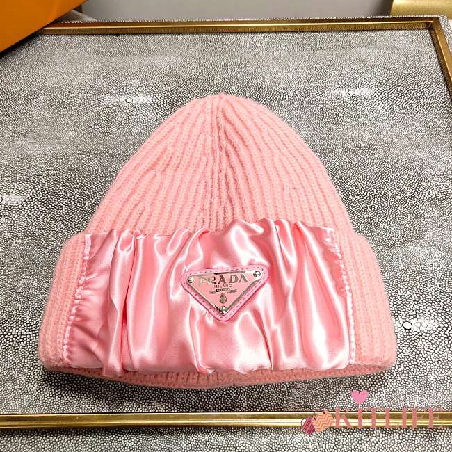 Prada Beanie Hat Pink  - 1