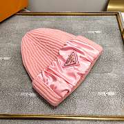 Prada Beanie Hat Pink  - 2