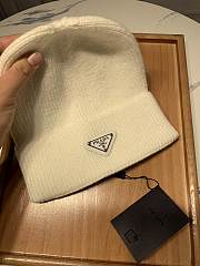 Prada Wool And Cashmere Beanie White - 6