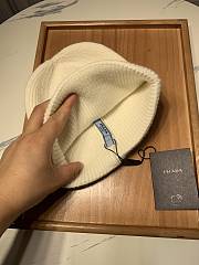 Prada Wool And Cashmere Beanie White - 4