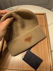 Prada Wool And Cashmere Beanie Beige - 4