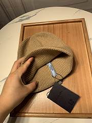 Prada Wool And Cashmere Beanie Beige - 2