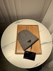 Prada Wool And Cashmere Beanie Grey - 2