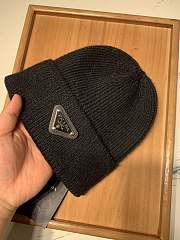 Prada Wool And Cashmere Beanie Black - 1