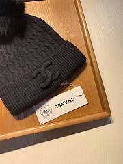 Chanel Wool Knit Hat Black - 5
