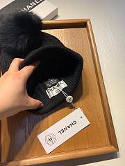 Chanel Wool Knit Hat Black - 3