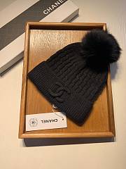 Chanel Wool Knit Hat Black - 2