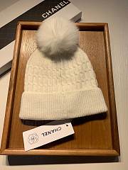 Chanel Wool Knit Hat White - 3