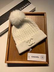 Chanel Wool Knit Hat White - 6