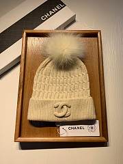Chanel Wool Knit Hat Beige - 1