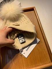 Chanel Wool Knit Hat Beige - 4