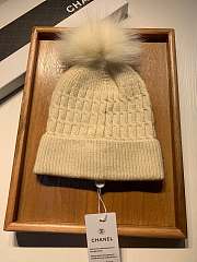 Chanel Wool Knit Hat Beige - 3