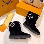 Louis Vuitton Snow Boots Black Suede and Giant Monogram Shearling - 1