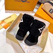 Louis Vuitton Snow Boots Black Suede and Giant Monogram Shearling - 3