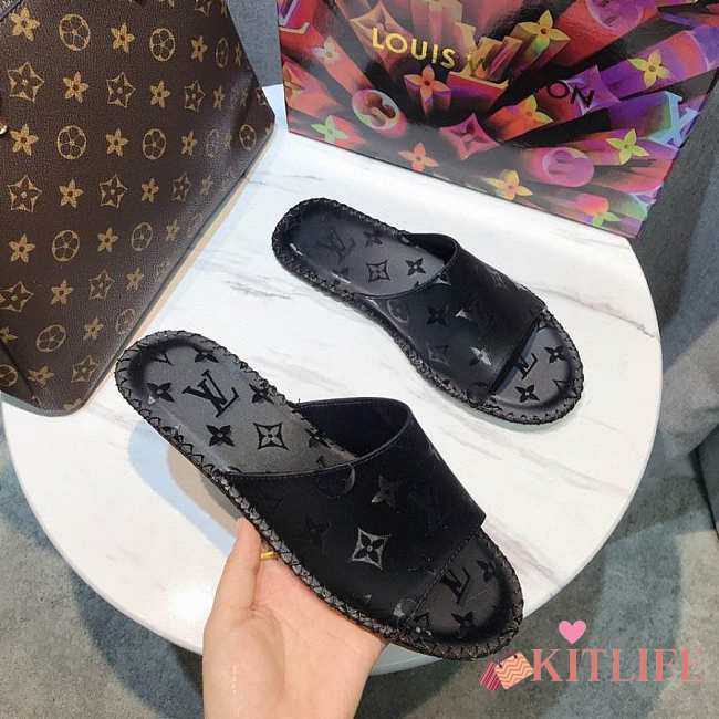 Louis Vuitton Sandal Leather Black - 1