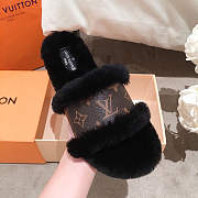 Louis Vuitton Lock It Flat Mules Slipper - 1A8770 - Black - 3