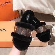 Louis Vuitton Lock It Flat Mules Slipper - 1A8770 - Black - 2