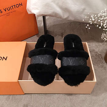 Louis Vuitton Lock It Flat Mules Slipper All Black - 1A8770