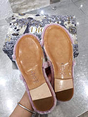 Dior Dway Slide Cotton and Shearling Slipper Pink - 4