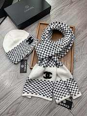 chanel hat and scarf set