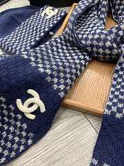 Chanel Knit Hat & Scarf Set Blue - 6