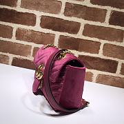 Gucci Marmont Velvet Rose Red – 446744 – 23x14x6cm - 5
