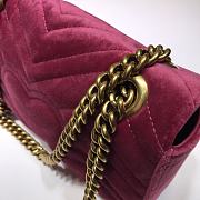 Gucci Marmont Velvet Rose Red – 446744 – 23x14x6cm - 6