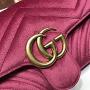 Gucci Marmont Velvet Rose Red – 446744 – 23x14x6cm - 2